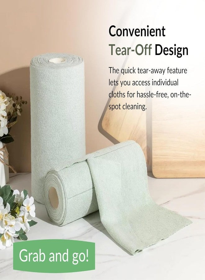 LANLOY Microfiber Cleaning Cloth Roll, 30 Pack Tear-Away Reusable Towels for Kitchen, Car, Garage & Home - Washable Paper Towel Alternative, Highly Absorbent, 26x26cm (Multicolor) - Image 2